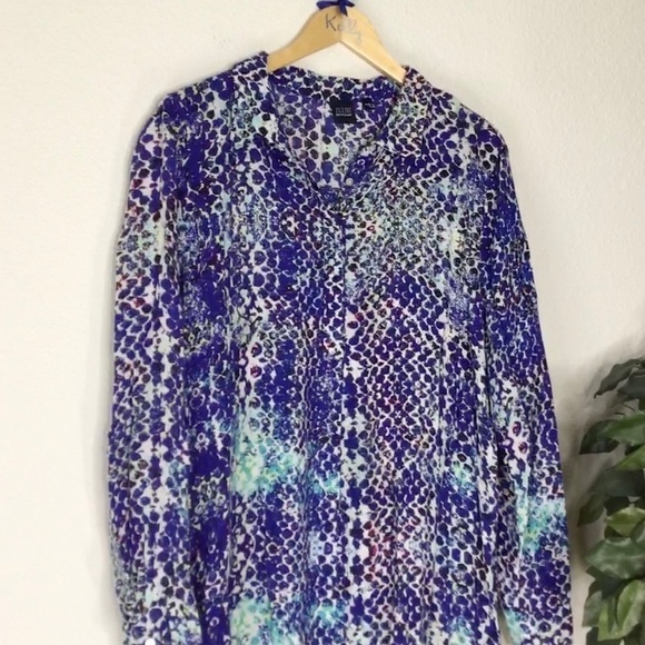 Blue Saks Fifth Ave Tunic - Picture 2 of 7